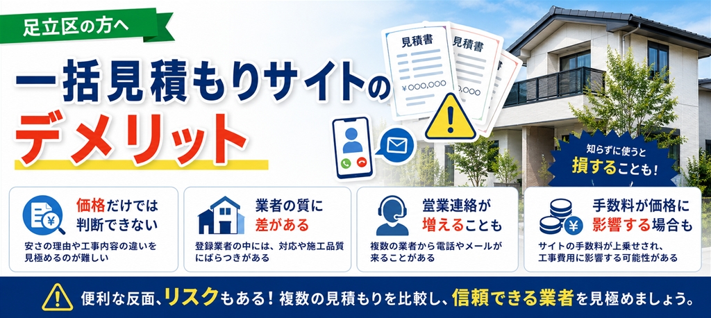 外壁塗装 一括見積もりサイトのデメリット