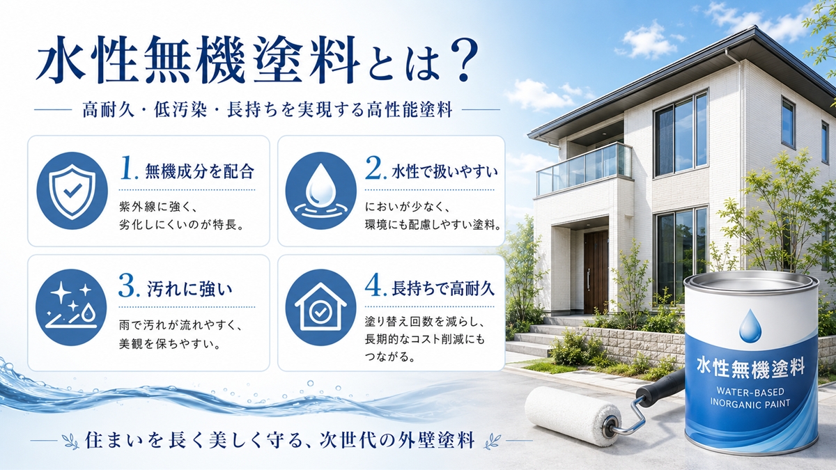 水性無機塗料 外壁塗装 イメージ