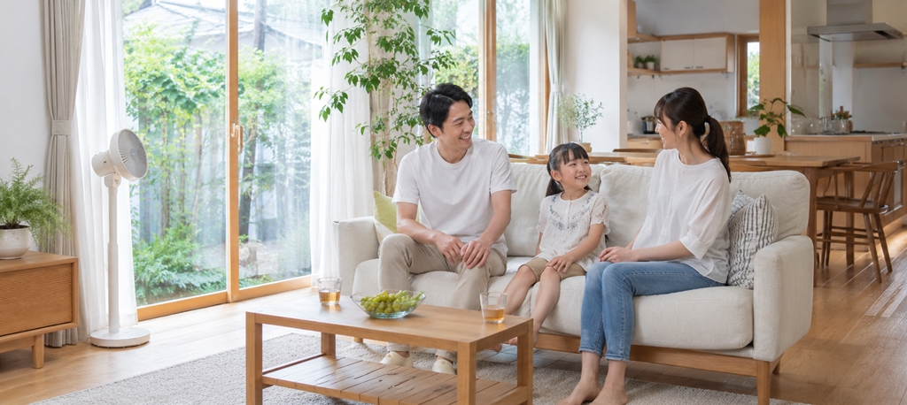 遮熱塗装で夏も快適に過ごせる室内イメージ