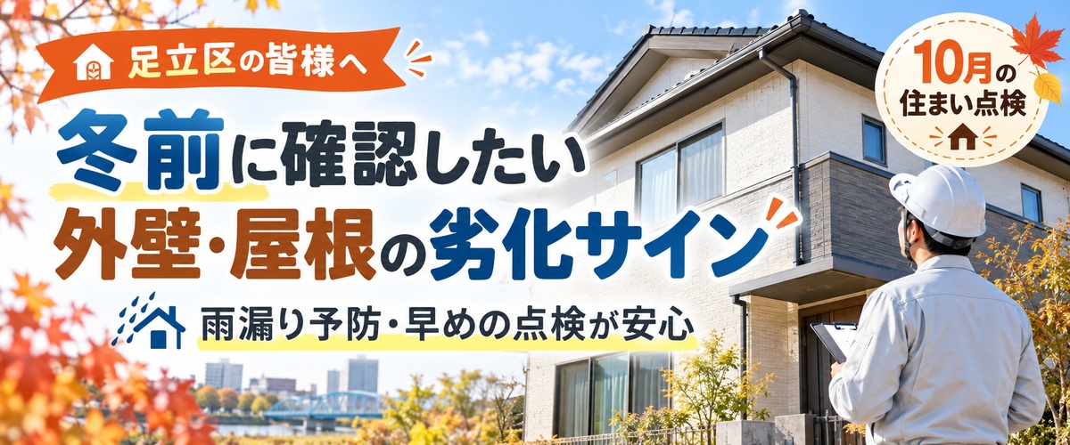 足立区で冬前に確認したい外壁と屋根の劣化サイン